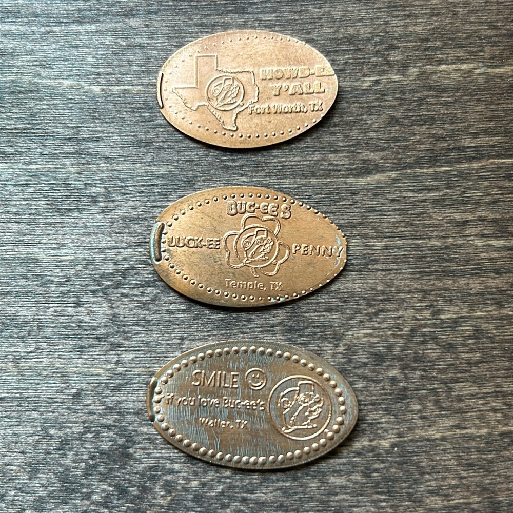 Buckys pennies from Texas